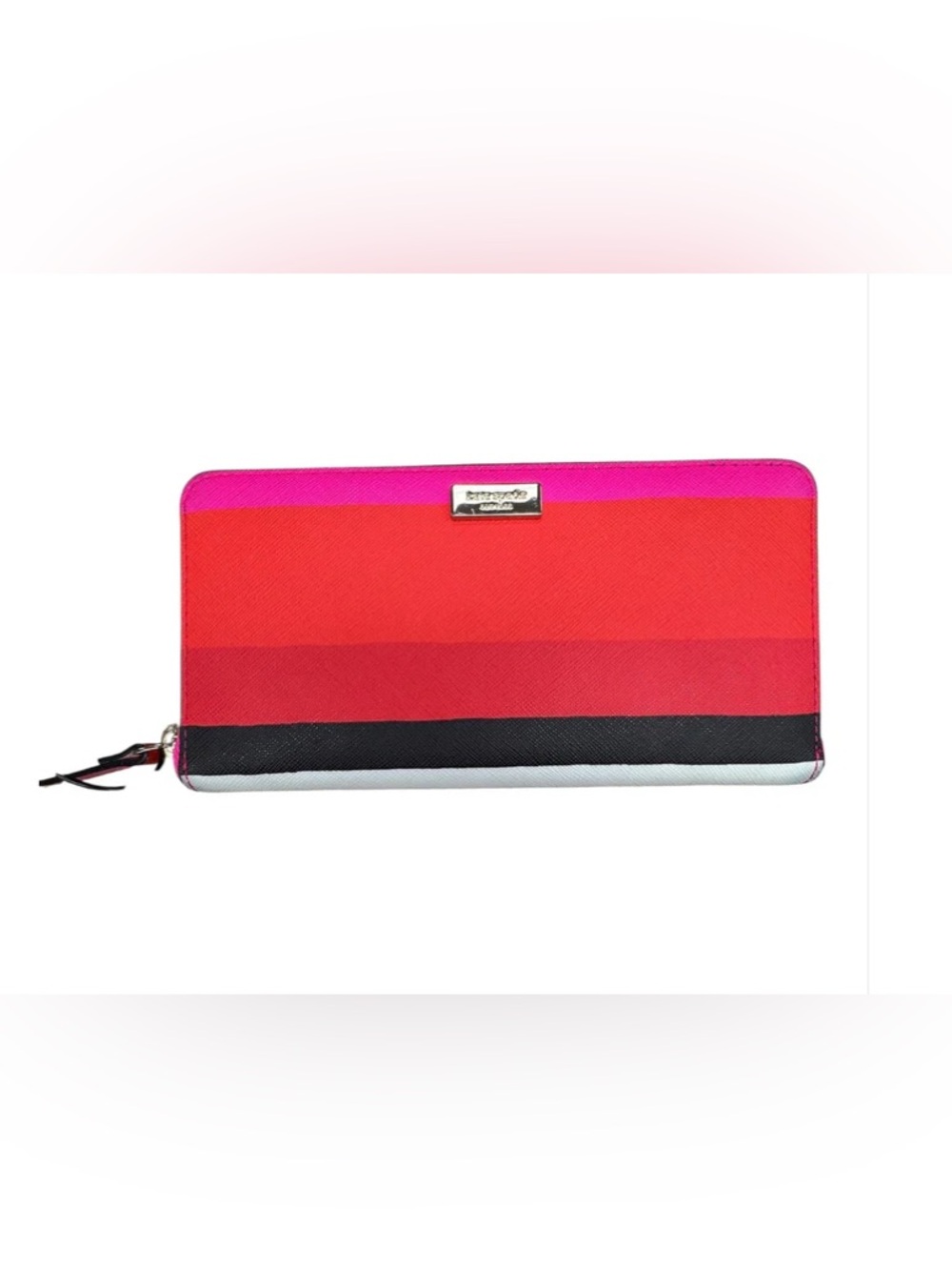 kate spade Striped Pink, Red & Orange Zip Wallet